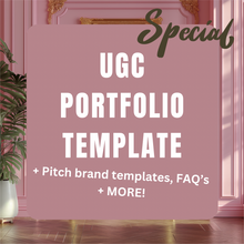 Load image into Gallery viewer, Customizable UGC portfolio Template + Pitch Email Guide